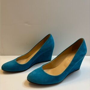 Kate Spade Teal Wedge Shoes